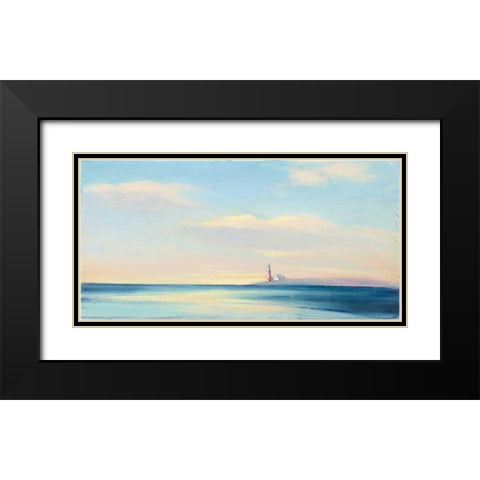 Dawn Beacon Black Modern Wood Framed Art Print with Double Matting by Purinton, Julia