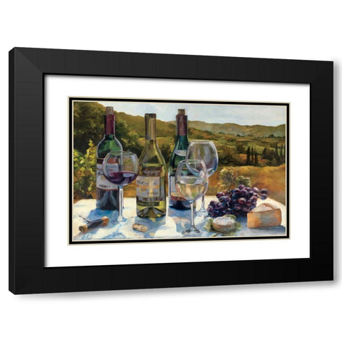 A Wine Tasting Black Modern Wood Framed Art Print with Double Matting by Hageman, Marilyn
