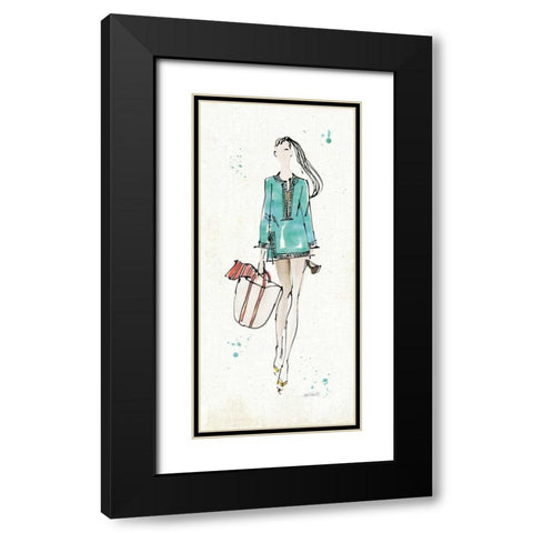 Beach Divas IV Color Black Modern Wood Framed Art Print with Double Matting by Tavoletti, Anne