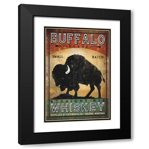 Buffalo Whiskey Black Modern Wood Framed Art Print with Double Matting by Fowler, Ryan