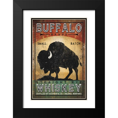 Buffalo Whiskey Black Modern Wood Framed Art Print with Double Matting by Fowler, Ryan