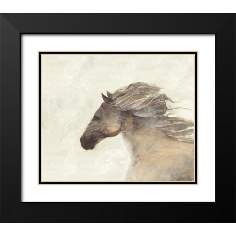 Into the Wind Ivory Black Modern Wood Framed Art Print with Double Matting by Hristova, Albena