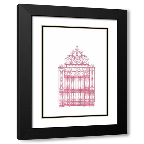 English Garden III Black Modern Wood Framed Art Print with Double Matting by Wild Apple Portfolio