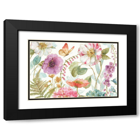 Rainbow Seeds Flowers I Black Modern Wood Framed Art Print with Double Matting by Audit, Lisa