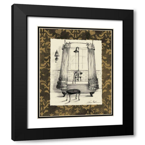 Elegant Bath I Black Modern Wood Framed Art Print with Double Matting by Vassileva, Silvia