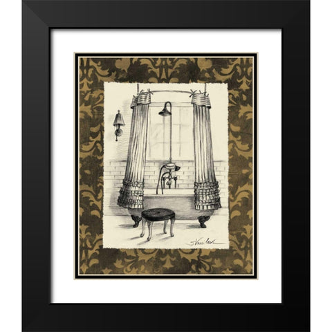 Elegant Bath I Black Modern Wood Framed Art Print with Double Matting by Vassileva, Silvia