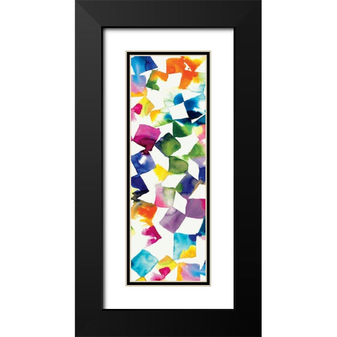 Colorful Cubes II Black Modern Wood Framed Art Print with Double Matting by Wild Apple Portfolio