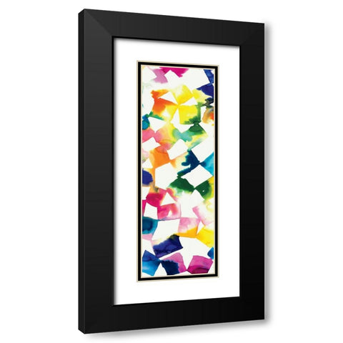 Colorful Cubes III Black Modern Wood Framed Art Print with Double Matting by Wild Apple Portfolio