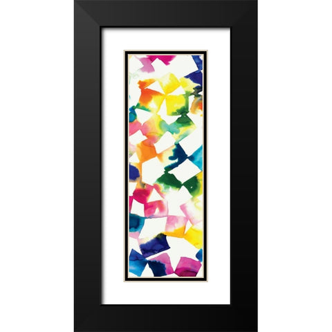 Colorful Cubes III Black Modern Wood Framed Art Print with Double Matting by Wild Apple Portfolio