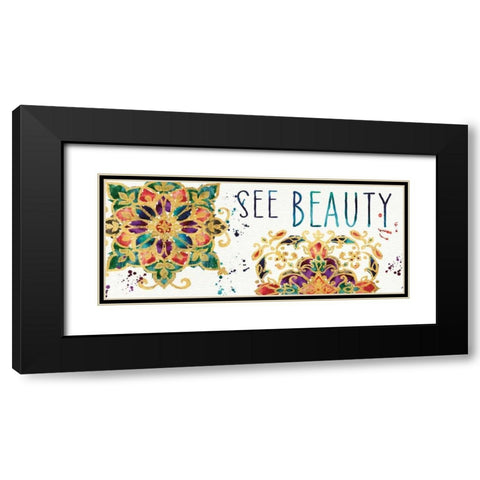 Little Jewels V Black Modern Wood Framed Art Print with Double Matting by Aiken, Jess