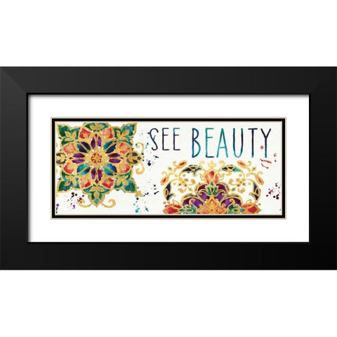 Little Jewels V Black Modern Wood Framed Art Print with Double Matting by Aiken, Jess