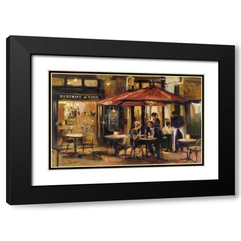 Bistrot a Vins Warm Black Modern Wood Framed Art Print with Double Matting by Hageman, Marilyn