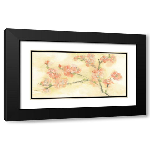 Tinted Blossoms II Black Modern Wood Framed Art Print with Double Matting by Paschke, Chris