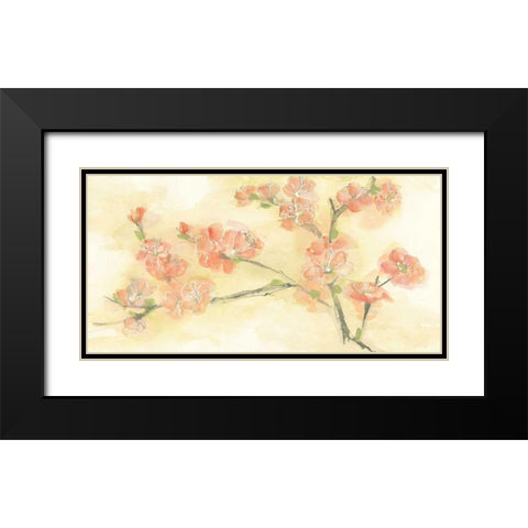 Tinted Blossoms II Black Modern Wood Framed Art Print with Double Matting by Paschke, Chris