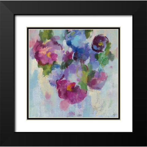 Pink and Blue III Black Modern Wood Framed Art Print with Double Matting by Vassileva, Silvia