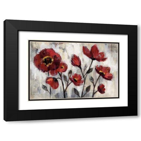 Floral Simplicity Black Modern Wood Framed Art Print with Double Matting by Vassileva, Silvia