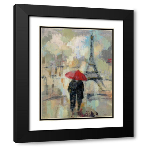 Rain in the City II Black Modern Wood Framed Art Print with Double Matting by Vassileva, Silvia