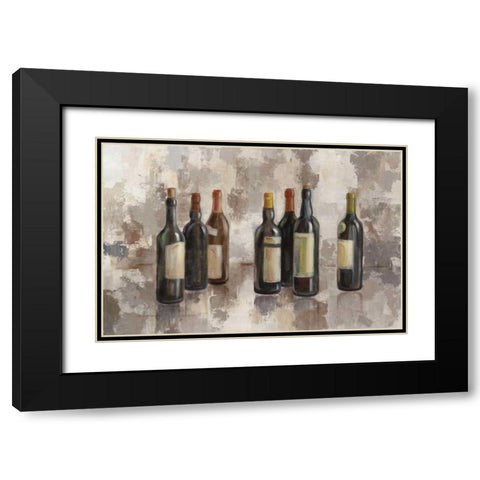 Vino Marsala no Words Gray Black Modern Wood Framed Art Print with Double Matting by Vassileva, Silvia