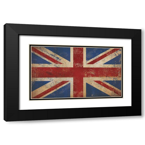 Union Jack Black Modern Wood Framed Art Print with Double Matting by Fowler, Ryan