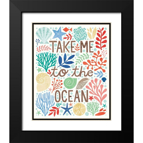 Under Sea Treasures IV Black Modern Wood Framed Art Print with Double Matting by Mullan, Michael