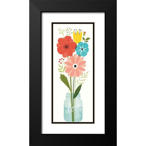 Seaside Bouquet VI Mason Jar Black Modern Wood Framed Art Print with Double Matting by Mullan, Michael