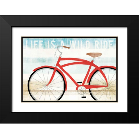 Beach Cruiser His I Black Modern Wood Framed Art Print with Double Matting by Mullan, Michael