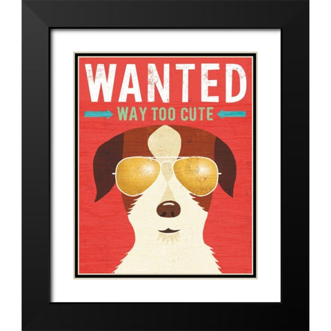 Beach Bums Terrier I Wanted Black Modern Wood Framed Art Print with Double Matting by Mullan, Michael