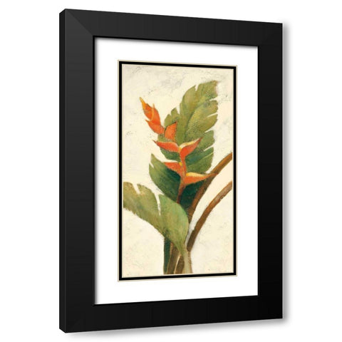 Halconia Blossom on White Black Modern Wood Framed Art Print with Double Matting by Hristova, Albena