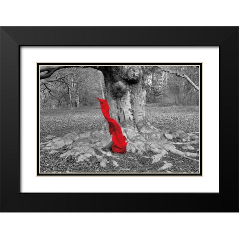 Flow I Black Modern Wood Framed Art Print with Double Matting by Marshall, Laura