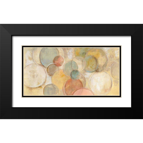 Fresco Bubbles Black Modern Wood Framed Art Print with Double Matting by Vassileva, Silvia