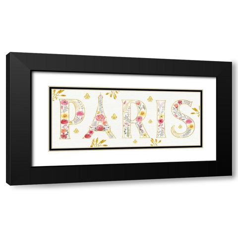 Paris Blooms V Black Modern Wood Framed Art Print with Double Matting by Aiken, Jess