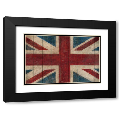 Union Jack Black Modern Wood Framed Art Print with Double Matting by Tillmon, Avery