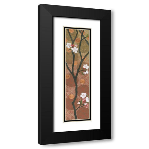 Cherry Blossoms Panel I Crop Black Modern Wood Framed Art Print with Double Matting by Lovell, Kathrine