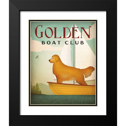 Golden Sail Black Modern Wood Framed Art Print with Double Matting by Fowler, Ryan