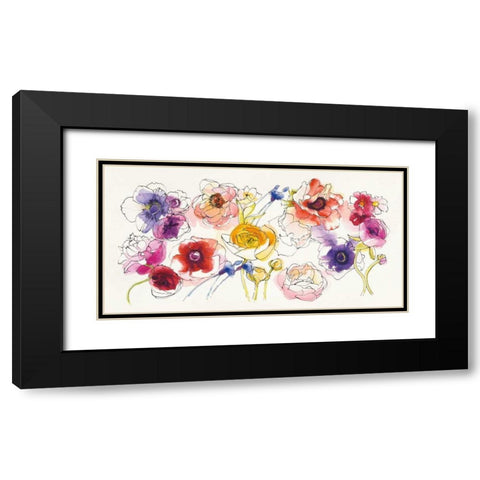 Rainbow Ruffles Black Modern Wood Framed Art Print with Double Matting by Novak, Shirley