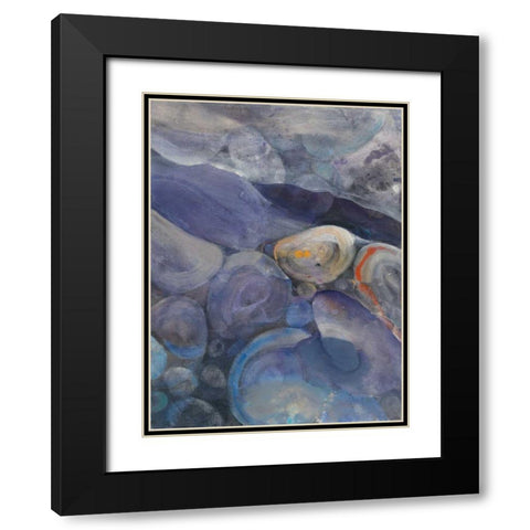 In the Stream II Black Modern Wood Framed Art Print with Double Matting by Hristova, Albena
