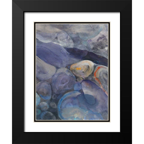 In the Stream II Black Modern Wood Framed Art Print with Double Matting by Hristova, Albena