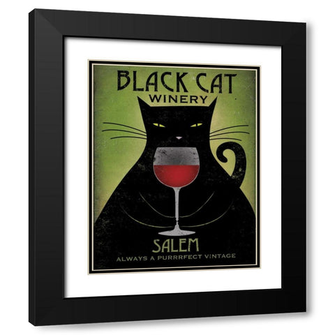 Black Cat Winery Salem Black Modern Wood Framed Art Print with Double Matting by Fowler, Ryan