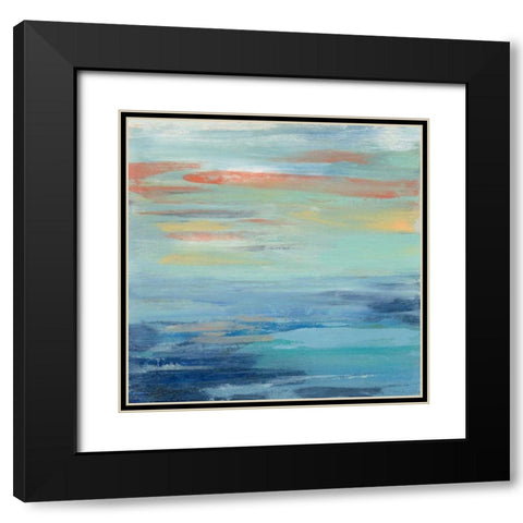 Sunset Beach I Black Modern Wood Framed Art Print with Double Matting by Vassileva, Silvia