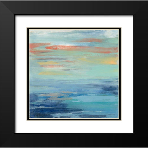 Sunset Beach I Black Modern Wood Framed Art Print with Double Matting by Vassileva, Silvia