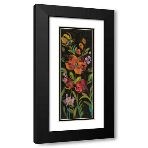 July Garden Trio I Black Modern Wood Framed Art Print with Double Matting by Vassileva, Silvia