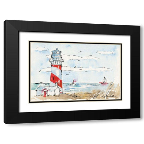 Coastal Life I Black Modern Wood Framed Art Print with Double Matting by Tavoletti, Anne