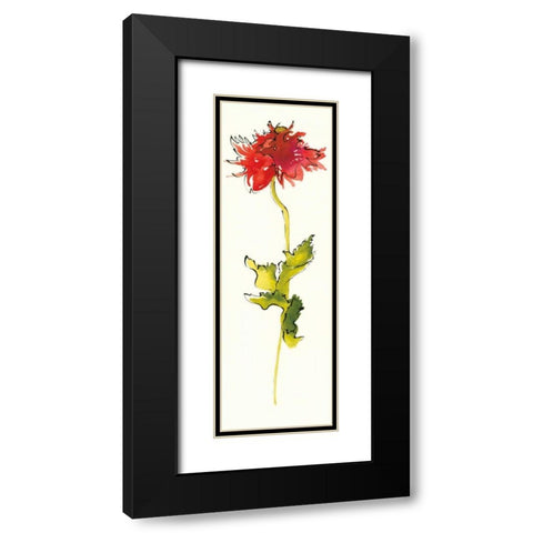Peony Form Poppies III Black Modern Wood Framed Art Print with Double Matting by Novak, Shirley