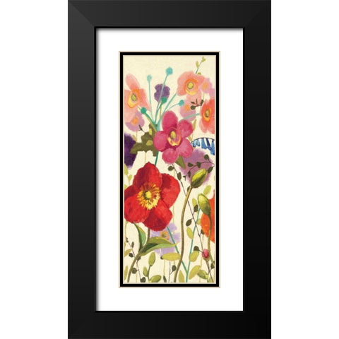Couleur Printemps III Panel I Black Modern Wood Framed Art Print with Double Matting by Novak, Shirley
