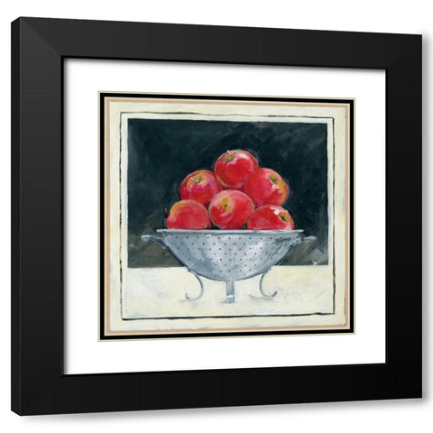 Apples in Colander Black Modern Wood Framed Art Print with Double Matting by Tillmon, Avery