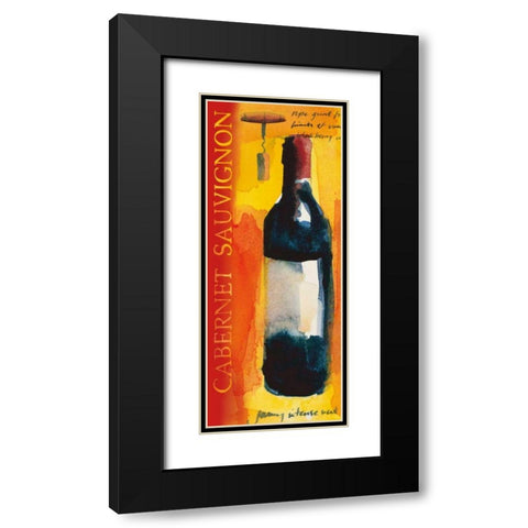 Full Bodied Yellow Black Modern Wood Framed Art Print with Double Matting by Clark, Michael