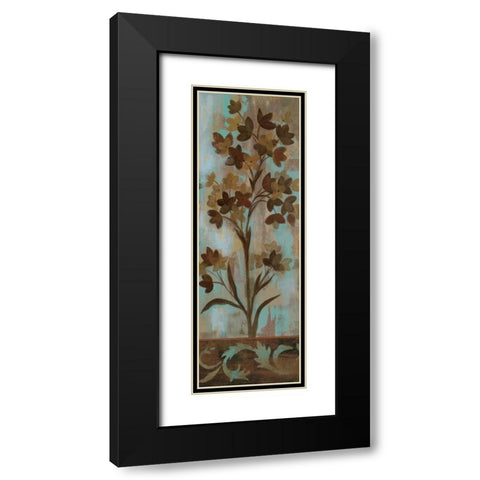 Monsoon Florals I Black Modern Wood Framed Art Print with Double Matting by Vassileva, Silvia