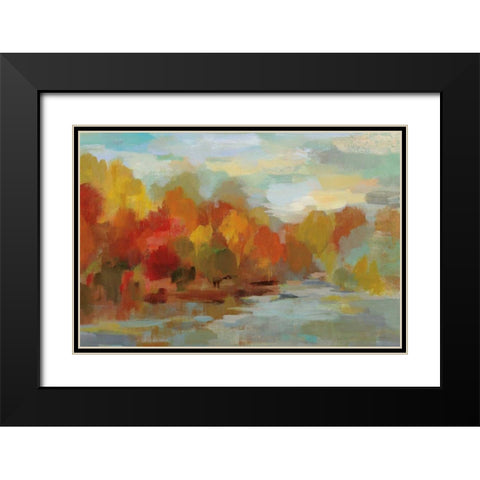 October Dreamscape Crop Black Modern Wood Framed Art Print with Double Matting by Vassileva, Silvia