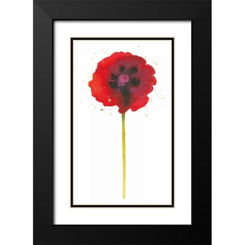 Splash II with Gold Black Modern Wood Framed Art Print with Double Matting by Novak, Shirley