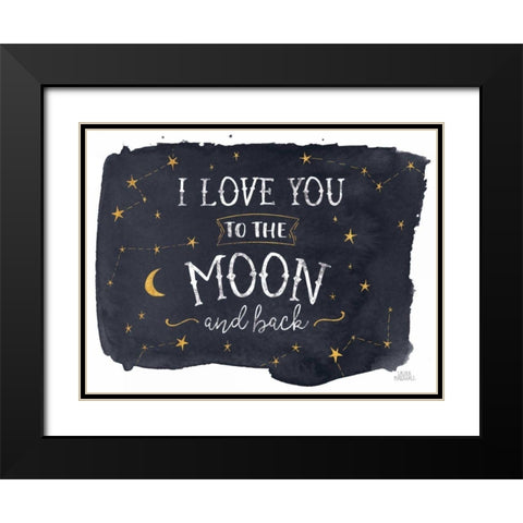 Celestial Love I Black Modern Wood Framed Art Print with Double Matting by Marshall, Laura